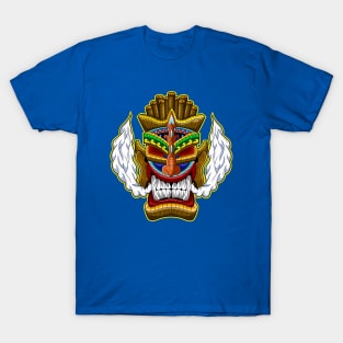 Tiki Mask Wooden T-Shirt